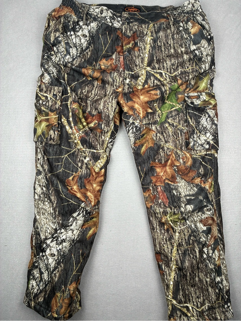 Realtree-Style Brown/Green Heavyweight Camouflage Cargo Hunting Pants Gorpcore